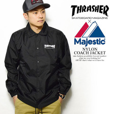 THRASHER &times; Majestic NYLON COACH JACKET THMJ-NCJ-01画像