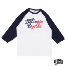Billionaire Boys Club SCRIPT LOGO RAGLAN TEE WHITE B16482画像