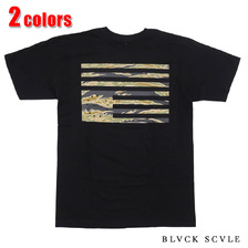 BLACK SCALE TIGER CAMO REBEL FLAG TEE BS17-GT08画像