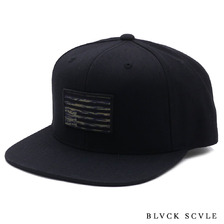 BLACK SCALE TIGER REBEL PATCH SNAPBACK CAP BLACK BS17-HW09画像