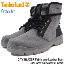 Timberland CITY BLAZER Fabric and Leather Boot Dark Grey Canvas/Full Grain A1GFV画像