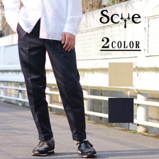 Scye san joaquin cotton &times; uneven yarn1 tuck trousers 5117-81538画像
