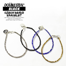 DOUBLE STEAL BLACK CZECH BEADS BRACELET 472-90204画像