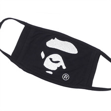 A BATHING APE APE FACE MASK BLACK 1D20-182-069画像
