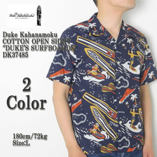 Duke Kahanamoku COTTON OPEN SHIRT "DUKE'S SURFBOARDS" DK37485画像