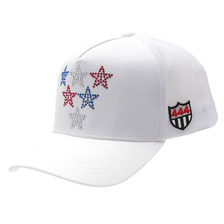 YOSHINORI KOTAKE DESIGN &times; BARNEYS NEWYORK 6STAR スワロフスキー メッシュキャップ WHITE画像