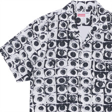 Supreme × COMME des GARCONS SHIRT Eyes Rayon Shirt WHITE画像