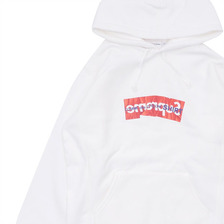 Supreme &times; COMME des GARCONS SHIRT Box Logo Hooded Sweatshirt WHITE画像