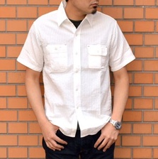 SUGAR CANE Light ピケパナマS/Sワークシャツ SC37619画像