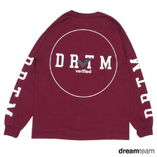 DREAM TEAM VERIFIED LOGO L/S TEE BURGUNDY画像