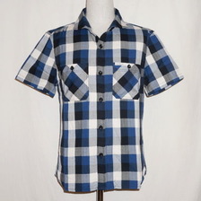 THE FLAT HEAD F-SCS-001Sブロックチェックシャツ001S半袖画像