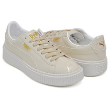 PUMA BASKET PLATFORM PATENT WNS OATMEAL - OATMEAL 363314-02画像