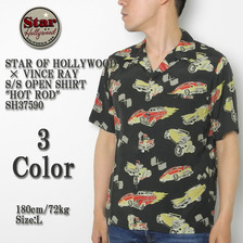 STAR OF HOLLYWOOD × VINCE RAY S/S OPEN SHIRT "HOT ROD" SH37590画像