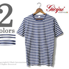 GICIPI WAFFLE CREW NECK SS STRIPE BORDE 1701P-700060600画像