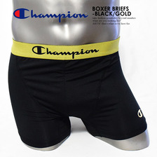 Champion BOXER BRIEFS -BLACK/GOLD CM6-G201G画像