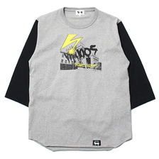 MINOS 3/4 MID BRAINS BB TEE (GRAY&times;BLACK) MNQ3-TE17画像