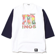 MINOS 3/4 M&Ns PUNCH BB TEE (WHITE&times;NAVY) MNQ3-TE16画像