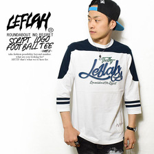 LEFLAH SCRIPT LOGO FOOTBALL TEE -WHITE-画像