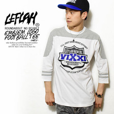 LEFLAH EMBLEM LOGO FOOTBALL TEE -WHITE-画像