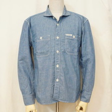 THE FLAT HEAD F-SCS-007L ワイドスプレッドシャンブレーシャツ画像