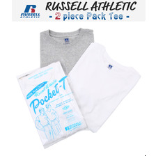 Russell Athletic 2 piece Pack Tee -White×Gray-画像
