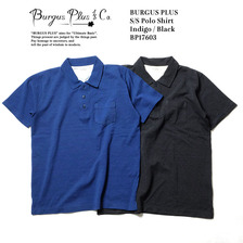 BURGUS PLUS S/S Indigo Kanoko Polo BP17603画像