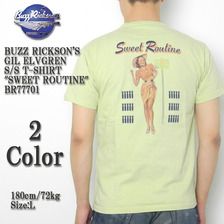 Buzz Rickson's GIL ELVGREN S/S T-SHIRT "SWEET ROUTINE" BR77701画像