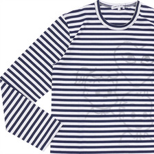 COMME des GARCONS &times; Osamu Harada キャラクター&ハート Border L/S Tee WHITExNAVY画像