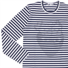 COMME des GARCONS &times; Osamu Harada キャラクター&ハート Border L/S Tee WHITExNAVY画像