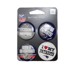 WINCRAFT NEW ENGLAND PATRIOTS 4-PACK BUTTON SET FF1707659画像