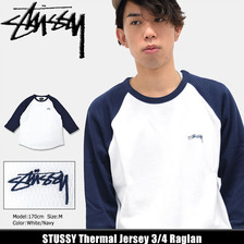 STUSSY Thermal Jersey 3/4 Raglan 114989画像