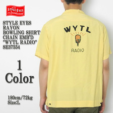 STYLE EYES RAYON BOWLING SHIRT CHAIN EMB'D "WYTL RADIO" SE37554画像