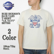 Buzz Rickson's SLUB YARN T-SHIRT "U.S.NAVY" BR77593画像