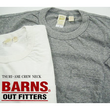 BARNS 吊り編み クルーネックポケットTシャツ BR-1100画像