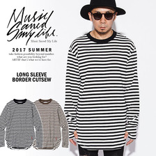 M.S.M.L. LONG SLEEVE BORDER CUTSEW M1G3T-CS01画像