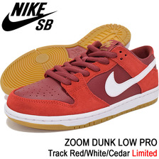 NIKE SB ZOOM DUNK LOW PRO Track Red/White/Cedar Limited 854866-616画像