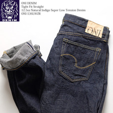 ONI DENIM Tight Fit Straight 12.5oz Natural Indigo Super Low Tension Denim ONI-536LWZR画像