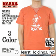 BARNS COZUN UNION SPECIAL S/S T-SHIRT "POPEYE" BR-7104画像
