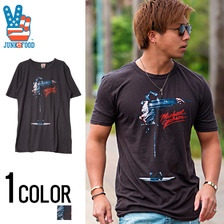 JUNK FOOD マイケルジャクソンフォトプリントデザインクルーネック半袖Tシャツ MJ049-7764画像