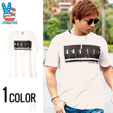 JUNK FOOD マイケルジャクソンフォトプリントデザインクルーネック半袖Tシャツ MJ023-7765画像