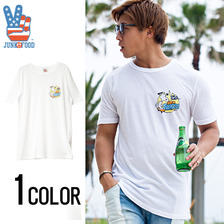 JUNK FOOD スヌーピープリントデザインクルーネック半袖Tシャツ P1442-7765画像