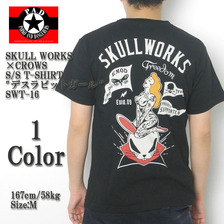 SKULL WORKS &times; CROW S/S T-SHIRT "デスラビットガール" SWT-16画像