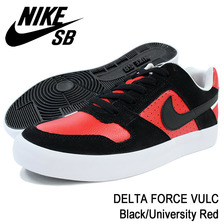 NIKE SB DELTA FORCE VULC BLACK/BLACK-UNIVERSITY RED-WHITE 942237-006画像