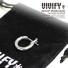VIVIFY HOOP PIERCE(S) -3mm BODY W/GOLD VFP-128画像