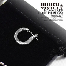 VIVIFY HAMMERED HOOP PIERCE(S) -3mm BODY VFP-135画像