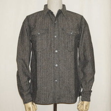 SAMURAI JEANS SSW17-L01 ジャズネップヘリンボンデニムワークシャツ長袖画像