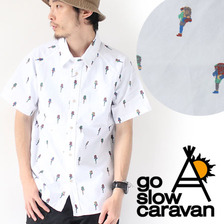 go slow caravan オックスクライマー柄 半袖 ラグランB/Dシャツ (MEN'S) 303642画像