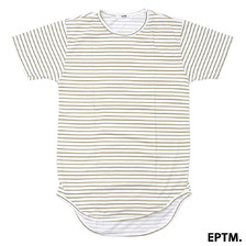 EPTM STRIPE COTTON LONG TEE OLIVE画像