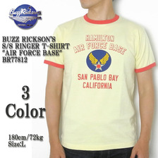 Buzz Rickson's S/S RINGER T-SHIRT "AIR FORCE BASE" BR77812画像