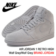 NIKE AIR JORDAN 1 RETRO HIGH Wolf Grey/Wolf Grey 332550-031画像